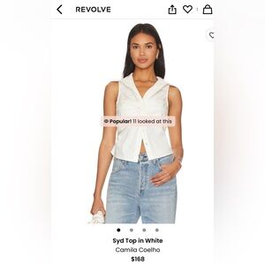 Camila Coelho Syd White Tank Top Blouse